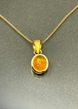 Eleanor Dean Gold Fire Opal Handmade Necklace
