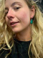 Eleanor Dean Handmade Azurite Ruby Earrings