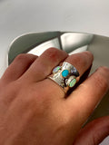 Eleanor Dean Silver Handmade Opal & Turquoise Ring