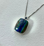 Eleanor Dean Silver, Azurite & Blue Sapphire Handmade Necklace