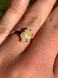 Eleanor Dean Raw Opal Gold Vermeil Planished Handmade Ring