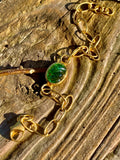 Eleanor Dean Carved Green Tourmaline Gold Vermeil Bracelet