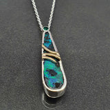 Eleanor Dean Emerald and Boulder Opal Handmade Necklace