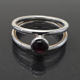 Eleanor Dean Silver and Garnet Handmade Ring