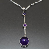 Eleanor Dean Silver and Amethyst Handmade Necklace