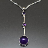 Eleanor Dean Silver and Amethyst Handmade Necklace