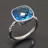 Eleanor Dean Silver and Blue Topaz Handmade Ring
