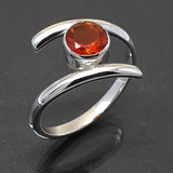 Eleanor Dean Silver and Fire Opal Handmade Ring
