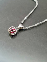 Eleanor Dean Silver & Rhodolite Garnet Mini Orb Handmade Necklace