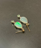 Eleanor Dean Silver, Peridot & Opal Handmade Earrings