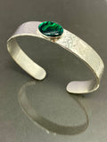 Eleanor Dean Silver And Green Abalone Hand-made Cuff