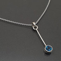Eleanor Dean Silver and Blue Topaz Handmade Necklace