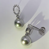 Alicia Mai Pearl and Silver Drop Earrings