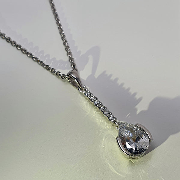 Gaudi CZ Silver Necklace
