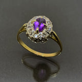 Amethyst and Diamond Cluster Ring