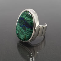 Eleanor Dean Silver and Azurite Handmade Ring