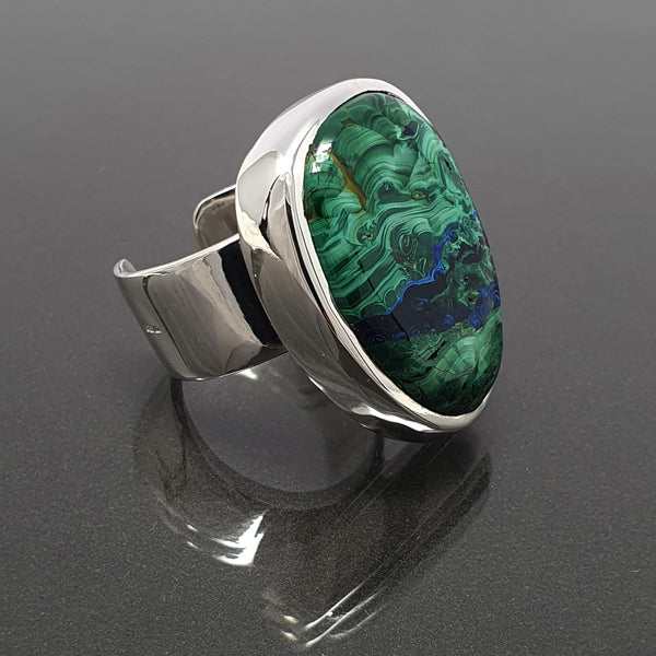Eleanor Dean Silver and Azurite Handmade Ring