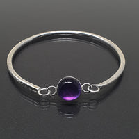 Eleanor Dean Silver and Amethyst Hand-made Bangle