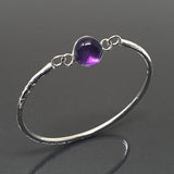 Eleanor Dean Silver and Amethyst Hand-made Bangle