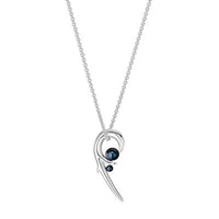 Shaun Leane Silver Cherry Blossom Black Pearl Necklace