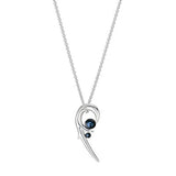 Shaun Leane Silver Cherry Blossom Black Pearl Necklace