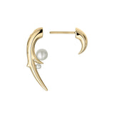 Shaun Leane Silver Cherry Blossom Pearl Hook Earrings