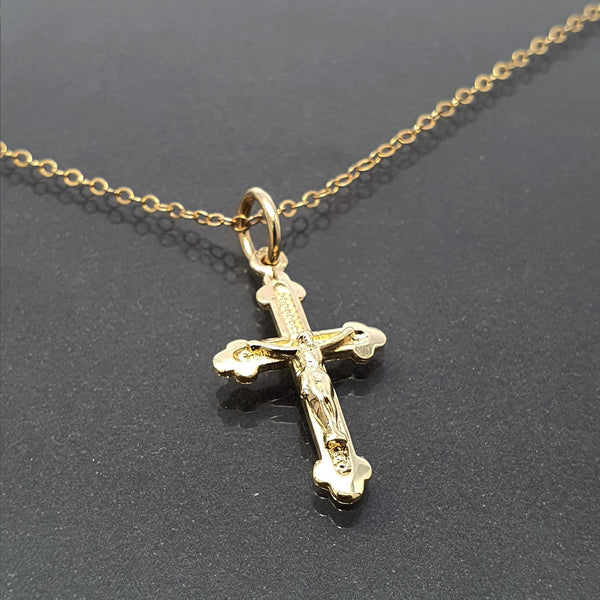 Gold Crucifix and Chain