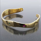 Eleanor Dean Gold Vermeil Hand-made Multi-gem Bangle