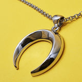 Silver Crescent Necklace