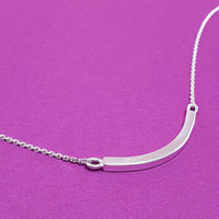 Silver Ingot Diamond Necklace