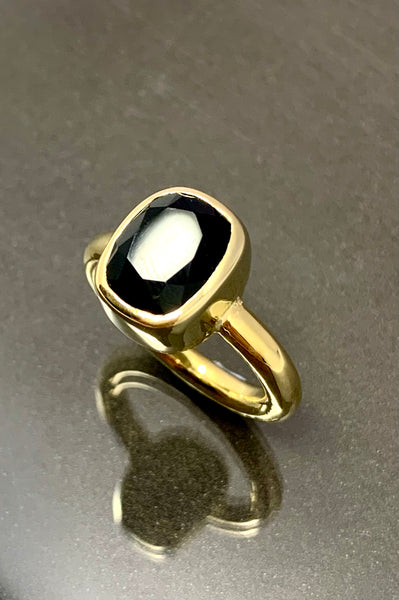 Eleanor Dean Gold Vermeil and Onyx Handmade Ring