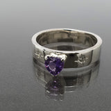 Eleanor Dean Silver, Iolite and Diamond Handmade Ring