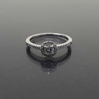 Diamond Halo Cluster Ring