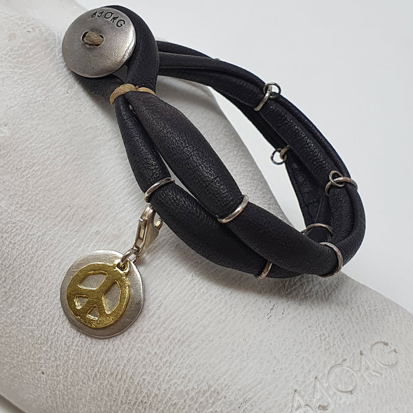 Alicia Mai Bjorg Leather Charm Bracelet