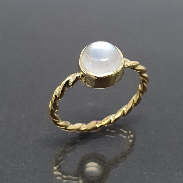 Eleanor Dean Gold Vermeil and Moonstone Handmade Ring