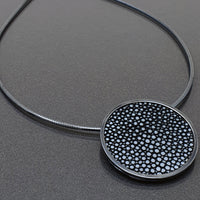 Black Shagreen Necklace