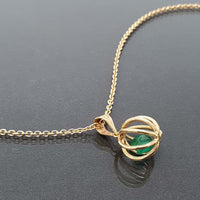 Eleanor Dean Silver & Emerald Handmade Necklace
