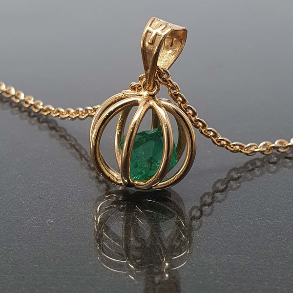 Eleanor Dean Silver & Emerald Handmade Necklace