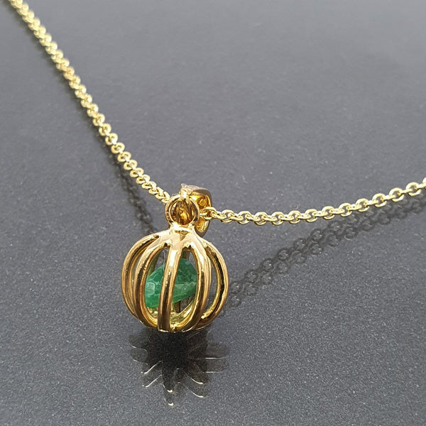 Eleanor Dean Silver & Emerald Handmade Mini Orb Necklace