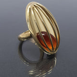 Eleanor Dean Gold Vermeil and Citrine Handmade Orb Ring