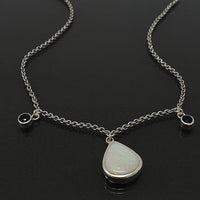 Eleanor Dean Silver, Opal & Sapphire Handmade Necklace