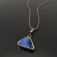 Eleanor Dean Gold, Boulder Opal and Diamond Handmade Necklace