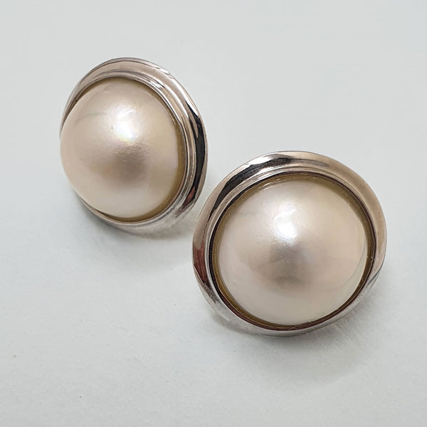 Alicia Mai Pearl and Silver Earrings