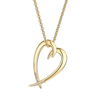 Alicia Mai Shaun Leane Silver Diamond Heart Necklace