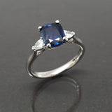 Sapphire and Diamond Trilogy Ring