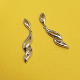 Silver and Diamond Trilliance Drop Earrings
