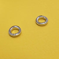 Silver and Diamond Trilliance Stud Earrings