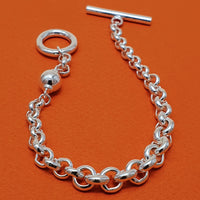 Silver Graduated Link Bracelet