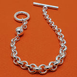 Silver Graduated Link Bracelet