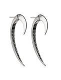 Shaun Leane Signature Silver Black Spinel Hook Earrings
